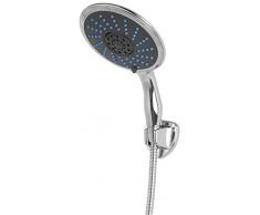 FERIDRAS Hidra Pommeau Maxi Douche avec Support, Plastique, Chrome, 8Â x 20Â x 34Â cm