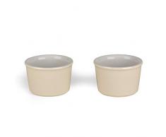 Berndes 1503906 Lot de 2 ramequins en céramique Crème 8,5 x 7 x 9 cm