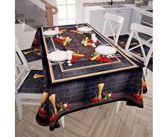 PETTI Artigiani Italiani Nappe Anti-Taches pour Table de Cuisine 140x360 cm Pasta 1