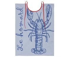 Coucke Bavoir Homard Coton Bleu 43 x 60 x 0,3 cm