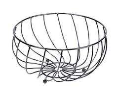 Cosy & Trendy 4851630 Panier Ã Fruits, MÃ©tal, DiamÃ¨tre 28cm, Hauteur 14 Cm, Gris