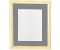 FRAMES BY POST Porte Photo Nordique 8 x 6-Pouces pour Photo de 6 x 4-Pouces avec embase Gris foncé, Crème Vieilli