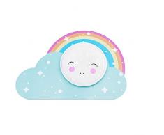 Elobra Smile Starlight Plafonnier LED en bois pour enfant Effet arc-en-ciel 14 W