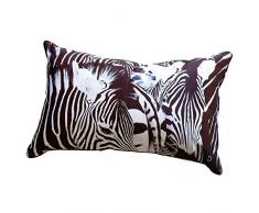 Coussin 25 x 40 cm dÃ©houssable - ThÃ¨me safari, zÃ¨bre - couleurs: Noir et Blanc - Photo dart by Isabelle Delbecque