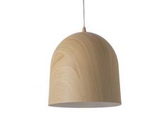 Luminaire Loft bois, suspension métal, 60 W, Effet Bois, ø 30 x H 30 cm