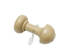 Embrasse en bois, avec crochets, Nature, 8 cm