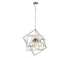 Wofi Lampe dintÃ©rieur, salon, suspension, suspension, lampe, or, bronze, marron antique, verre, 180 W, couleur or