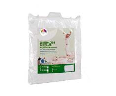 ForenTex Protecteur Réversible Normal Couvre Matelas Cousu Respirant Drap-Housse Ajustable, Microfibre, Blanc Neige, 1 pièce 180 X 190/200 cm