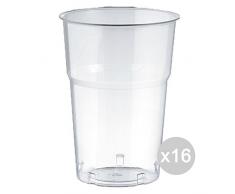 aristea Lot 16 50 Gobelet 575 CC Transparent Pet bière Accessoire pour Cuisine et Table