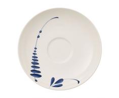 Villeroy & Boch Vieux Luxembourg Brindille Sous-tasse, 14 cm, Porcelaine Premium, Blanc/Bleu