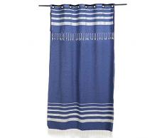 Fouta FutÃ©e Rideau prÃªt-Ã -Poser avec Anneaux, en fouta pour Une Ambiance de Vacances avec flexibilitÃ© de Hauteur, Coton, Multicolore, 280x140 cm