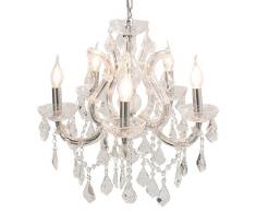 Lumilamp 5LL-CR119 Lot de 5 lustres en Verre et Cristal Vintage 50 x 50 x 50 cm E14/40 W