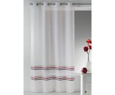 Home Maison HM6944301 Voilage à Basses Rayures Tissées Polyester Taupe 140 x 240 cm