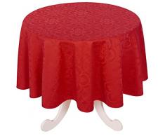 Vent Du Sud Nappe de Table, Coton PeignÃ©, Rubis, 168x168 cm