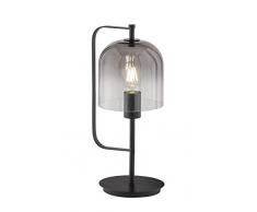 WOFI 833801109100 Lampe de table, Verre, Noir