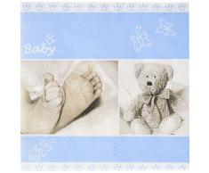 Home Fashion Serviette de Table Bleu Layette 33 x 33 cm Taille Unique