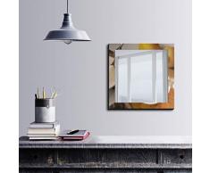 Bonamaison DÃ©coration Murale Impression sur Miroir EncadrÃ© sur Toile, Dimensions: 50 x 50 Cm - ConÃ§u et fabriquÃ© en Turquie