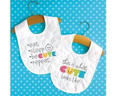 Dimensions Bavoirs mignon estampillé kit de point de croix, Aida, Multicolore, 30 x 1 x 30 cm