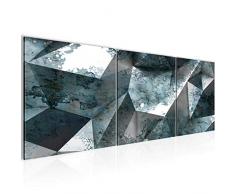 Tableau decoration murale 3D MÃ©tallique 120 x 40 cm - XXL Impression sur Toile Salon Appartment 3 Parties - prÃªt Ã accrocher - 506533b