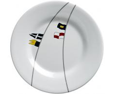 Marine Business RÃ©gate Assiette Ã Dessert en mÃ©lamine, Multicolore, 20Â x 20Â x 1.8Â cm, 6Â unitÃ©s