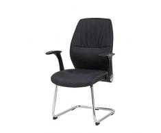 CRIBEL Icare Attente Fauteuil, Chrome du métal, Noir