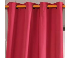 Linder 205/90/375FR Rideau Uni Gris Clair à Oeillets 135 x 240 cm