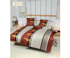 Janine 4960 Monza/04 Parure de lit avec drap Maco Satin 200 x 135 cm et 80 x 80 cm