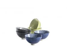 MÃ¤ser 931217 SÃ©rie Alicante Saladier en porcelaine pour 6 personnes Vert/noir/bleu