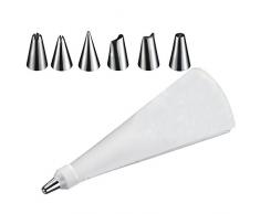 Westmark 31002260 Poche à Douille Acier Inoxydable/Polypropylène Blanc 25 x 11,5 x 11,5 cm Set de 8