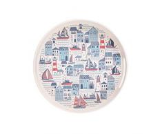 Cambridge CM06356 Plateau rond en bambou Ã©cologique avec poignÃ©es Plymouth