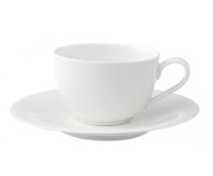 Villeroy & Boch New Cottage Basic Tasse à café avec Assiette, 2 pièces, Premium Porcelaine, Multicolore