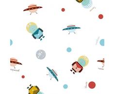 Rubio Hogar Blonde Maison Protecteur de Berceau cosmiques, Coton, Blanc, Individuel, 40Â x 28Â x 3Â cm