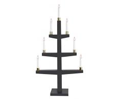 Star 259-81 Halla Chandelier à 7 DEL 1,4 W E10 Blanc Chaud/Noir 90 x 47 x 14 cm