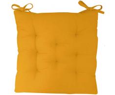 Deco&Co DÃ©coration intÃ©rieure naturelle - Galette de Chaise, Coton, Moutarde, Taille unique