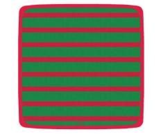 Caspari 11863SP Bretagne Paquet de 8 Assiettes Dessert, Non-BÃ¢ton, Rouge/Vert, 21 x 21 x 0,02 cm