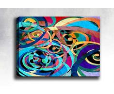 Bonamaison Peinture sur toile, multicolore, 30 x 40 cm - ConÃ§u et fabriquÃ© en Turquie