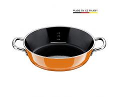 Silit Passion Sauteuse avec couvercle en verre et céramique fonctionnelle Silargan Orange à 24 cm, Orange foncé., 24 centimeters