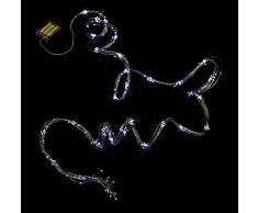 EUROCINSA RÃ©f. 28369 Guirlande avec 12 Bandes avec 360 lumiÃ¨res LED Blanches statiques (sans Piles) 3 m 1 unitÃ©, cuivre, Taille Unique.