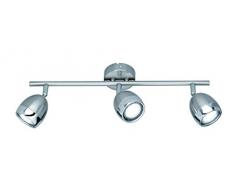 Reality leuchten spot lED gU10 3 x 3 w 230 lm 3000 k blanc 45 cm-nickel mat/chrome r82103107