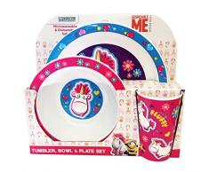 Despicable Me 1425 1534 Ensemble de vaisselle en polypropylÃ¨ne Motif licorne