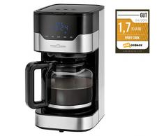 PROFI COOK PC-KA 1169 - Cafetière - Machine à café - 12 a 14 tasses - 900 Watts - Commande tactile - Couleur Argent et Noir