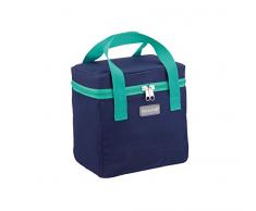 Kitchen Craft Petit Déjeuner Sac Isotherme, 4.9 l (1 Gal) â Bleu Marine/Bleu Sarcelle, Tissu, Multicolore, 14 x 20 x 20 cm