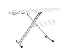 AmazonBasics Planche à repasser avec tablette et repose-fer de style H Gris foncé 117 x 41 cm Modèle médium