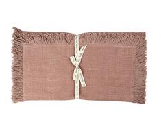 Raine et Humble Manor Chemin de Table Ã Rayures, Coton, Champignon Rose, 40Â x 150Â x 0.25Â cm