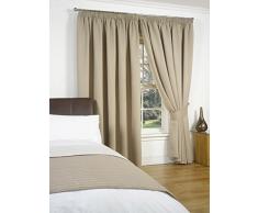 Dreamscene Rideaux occultants thermiques plissÃ©s, beige