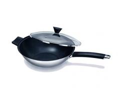 Ken Hom KH431022 Wok Acier inoxydable Argent