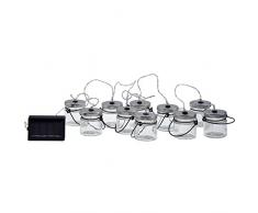 Incidence Paris 15904 Guirlande Nomade Solaire, MÃ©tal/Plastique, Noir, Taille unique