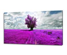 Pintdecor larbre Panneau Lumineux, Bois de Sapin, Violet, 80Â x 40Â x 4.5Â cm