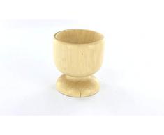 Fackelmann 56611 Coquetier en bois naturel poli, Brun