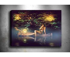 Bonamaison Peinture sur toile, multicolore, 40 x 60 cm - ConÃ§u et fabriquÃ© en Turquie